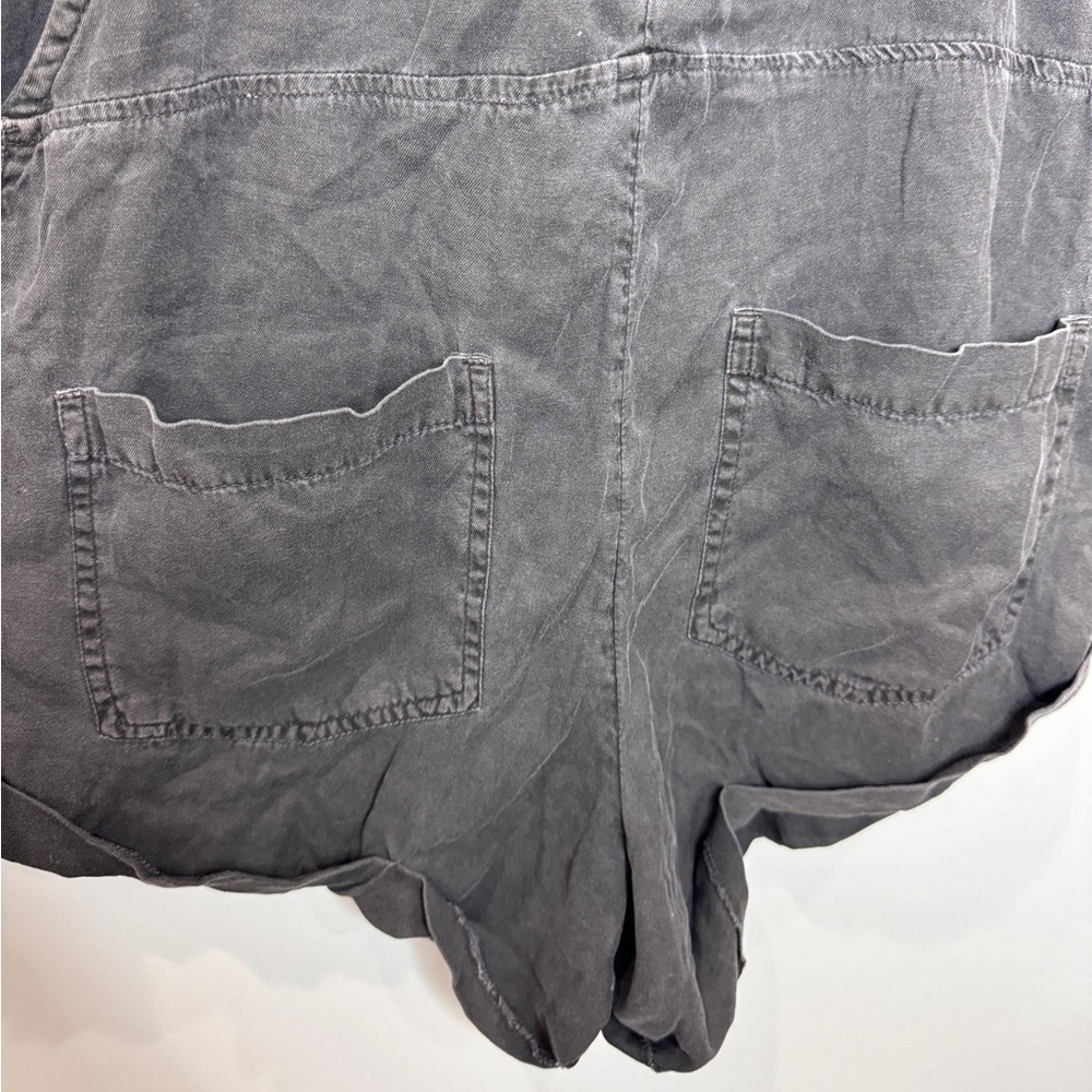 Billabong Faded Black Denim Romper with Pockets (L) - Picture 5 of 9